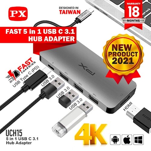 5 in 1 hub adapter Converter With type c.3 usb hdmi Super 4K Ultra HD ...