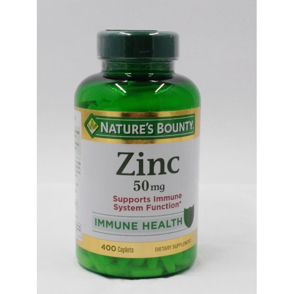 Zinc 50 mg Natures Bounty 400 Caplets (Supports Immune System Function) Shopee Philippines