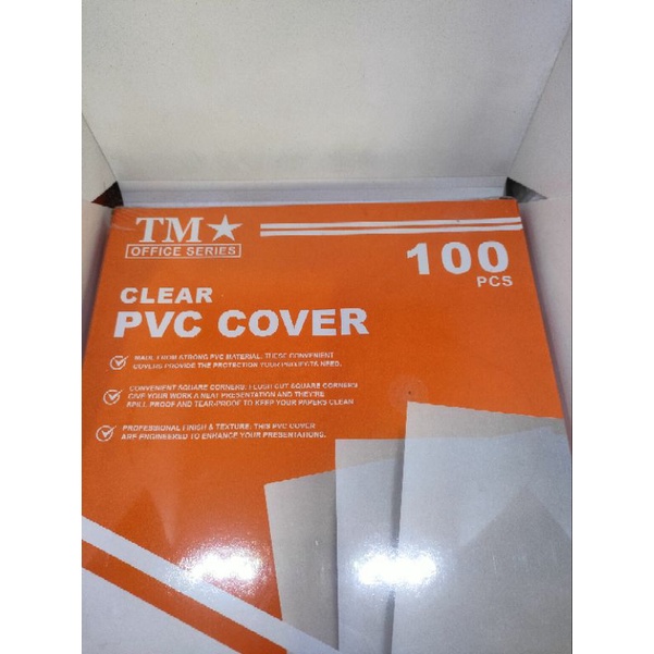 TM Clear PVC Cover (100 pieces) 200 micron A4 or Long size | Shopee ...