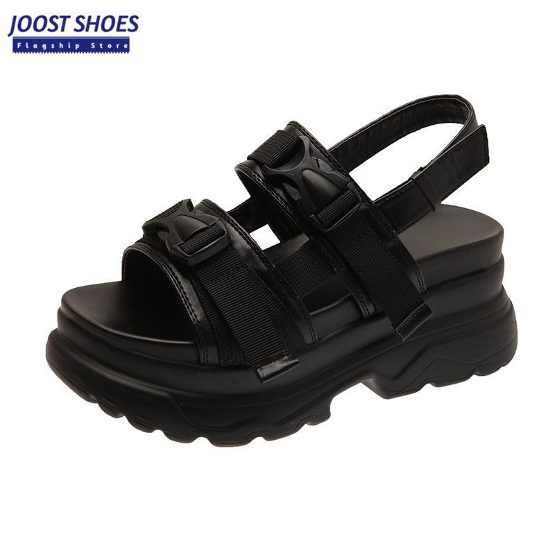 JOOST Women Platform Sandals Fashion Buckle 7cm Increasing | Shopee ...