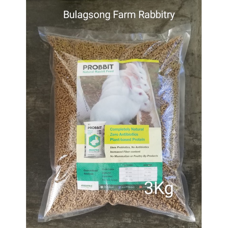 Probbit Natural Rabbit Feeds by FeedPro (3kg) Shopee Philippines