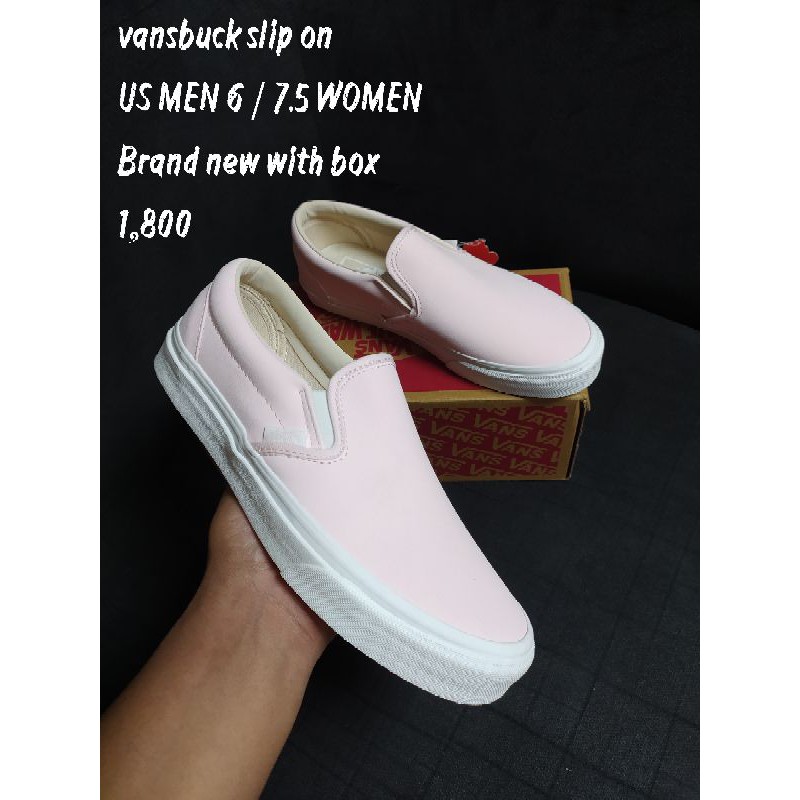 Vansbuck slip best sale on white