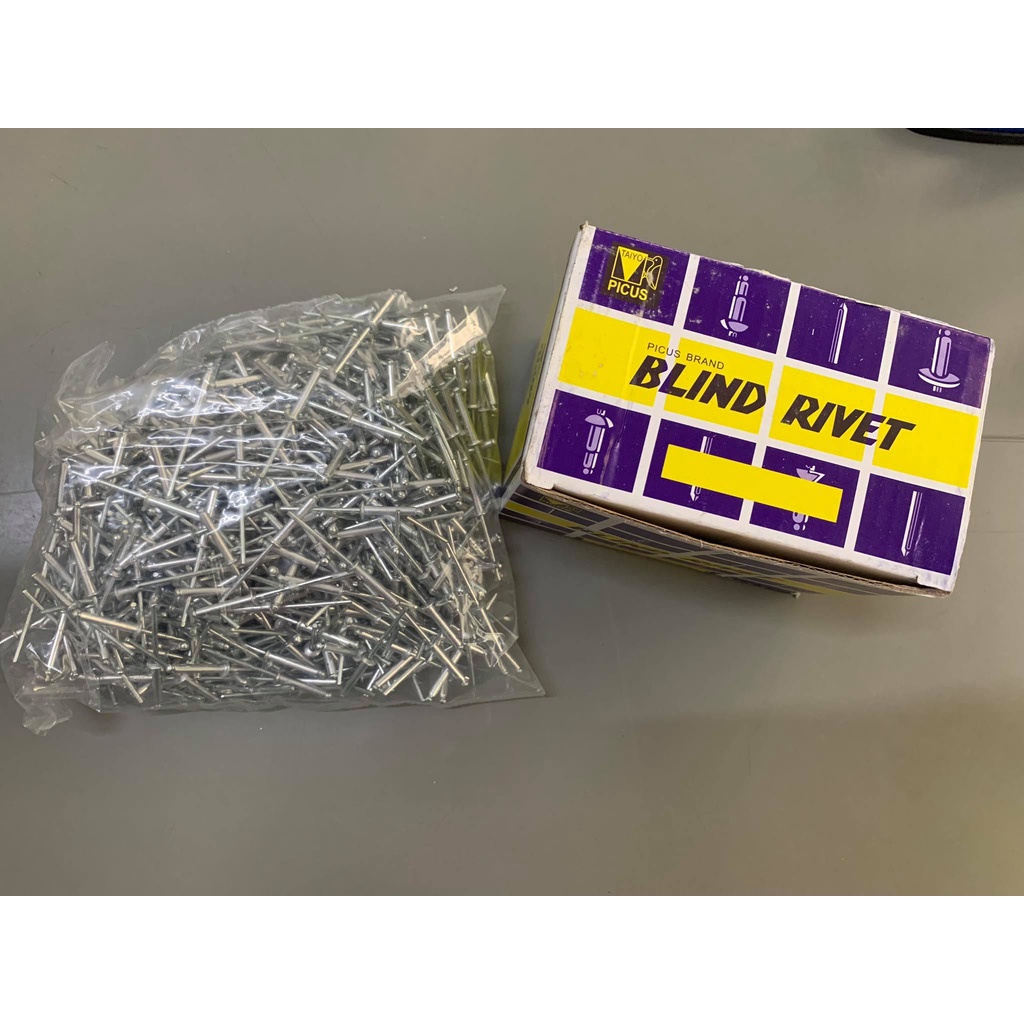 Blind Rivets (Per Box) [1/8 x 1/2, 1/8 x 3/4, 1/8 x 5/8, 5/32 x 1/2, 5/