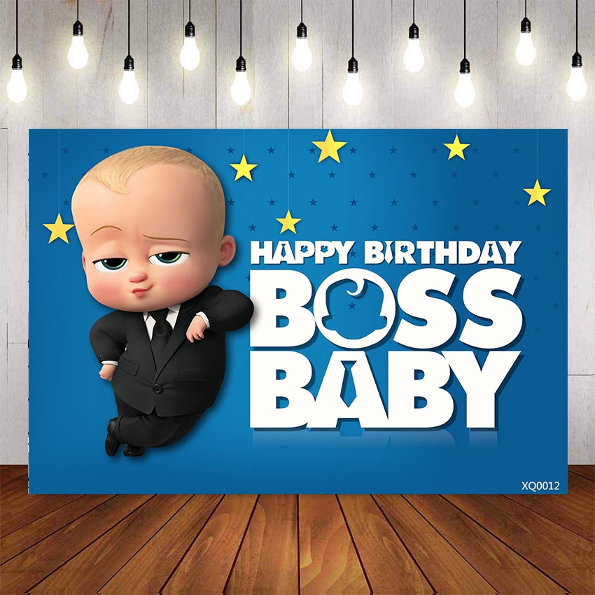 Boss Baby Photography Backdrop Children Boy Turns One Birthday Party ...