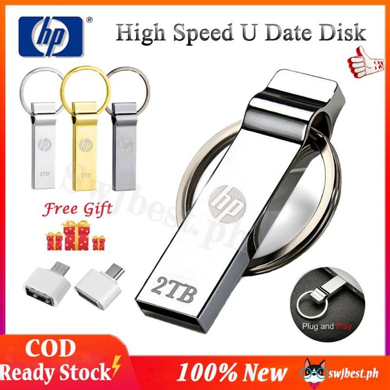 2TB / 2048GB Flash Drive Micro V8/Type-c Large Storage USB Metal ...