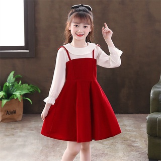 Teenage girl store red party dress