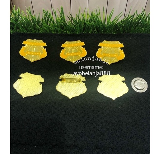 Gada madya pin security guard badge security guard gada madya yellow ...