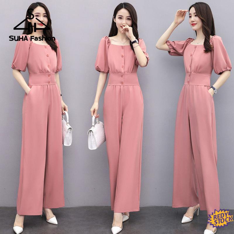 Coordinates women Ladies suit SUHA Korean Casual Coordinates Square Pants Terno Formal Women Plus Size Blouse Oversized Shopee Philippines