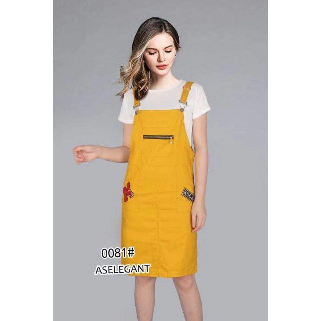 jumper dress yellow