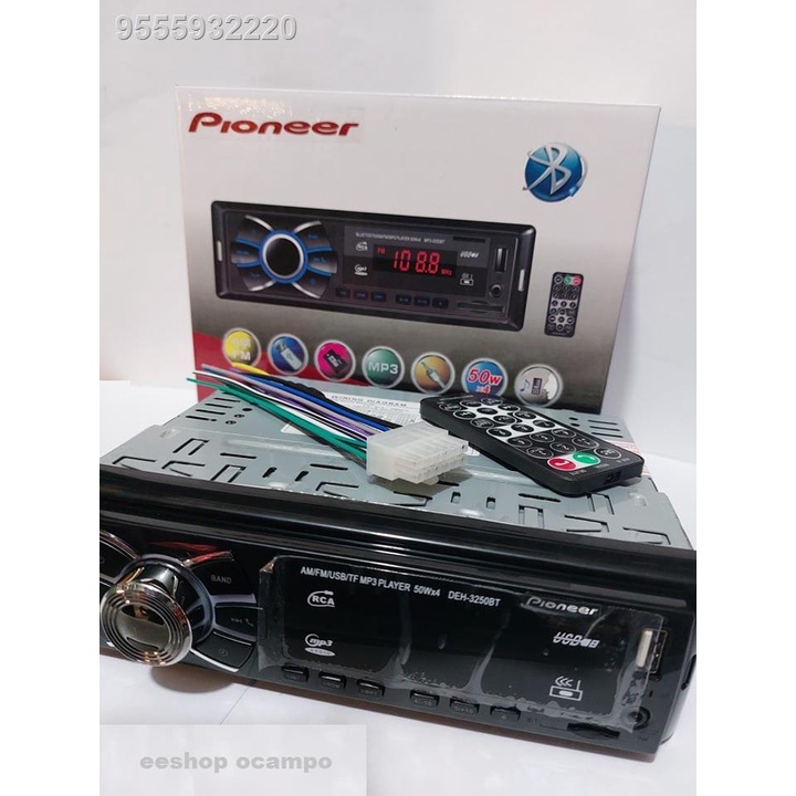 Car Stereo Pioneer Fixed Panel Car Mp3 Player Bluetooth AM FM USB