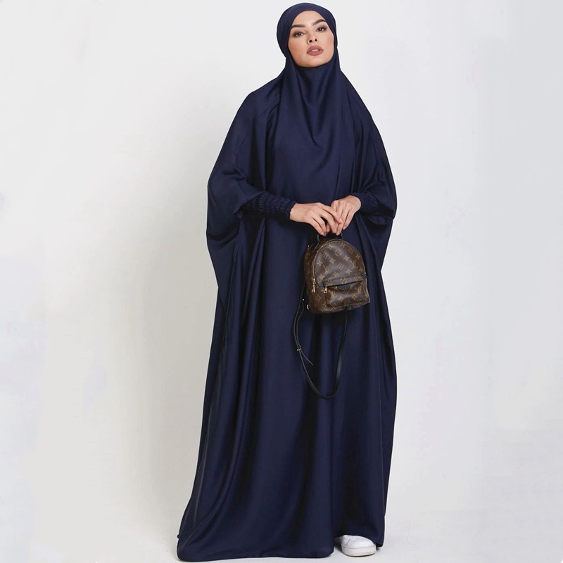 Jilbab Abayas for Women Muslim One Piece Prayer Dress Khimar Hijab Ramadan Full Cover Overhead