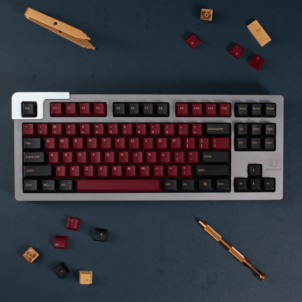 Red Samurai 168 Keys PBT Doubleshot Cherry Profile Keycaps Set for ...