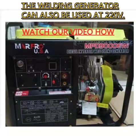 MARPRO 7000WATTS DIESEL INVERTER WELDiNG GENERATOR 300amp. | Shopee ...