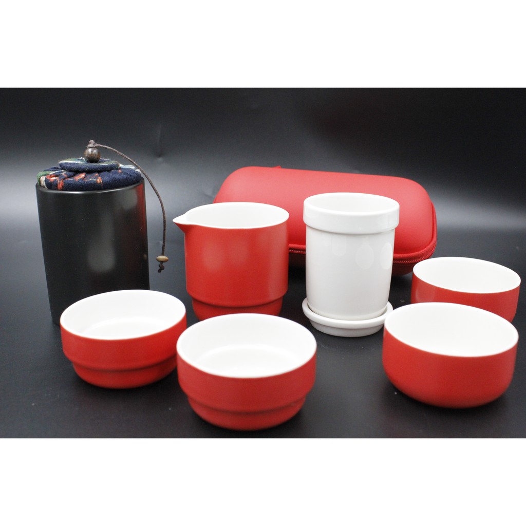 Loyaltea ceramic tea set TS 3-2 red | Shopee Philippines