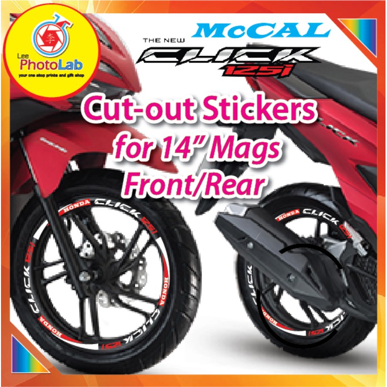 HONDA CLICK MAG DECALS FOR 125i Front/Rear set C | Shopee Philippines