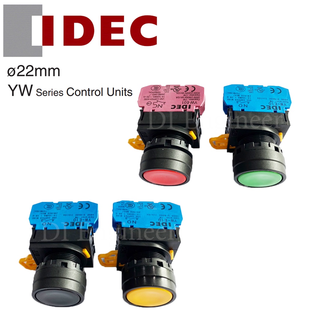 Push Button Switch Yw1b Series Size 22 Mm Press On Release Idec Brand 
