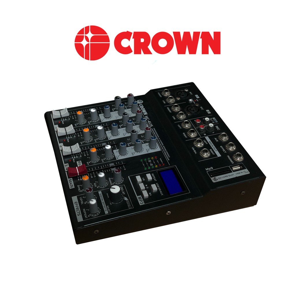 Crown MC-4US Mixer 4 Channel Line Input Mixing Console (VPROMO-OS ...
