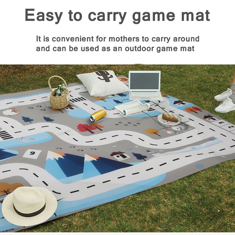Baby Play Mat City Traffic Road Map Mat Carpet City Car Parking Lot ...