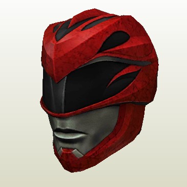 DIY Papercraft 3D Pattern Helmet Power Rangers Red 2017 Jasmine Paper ...