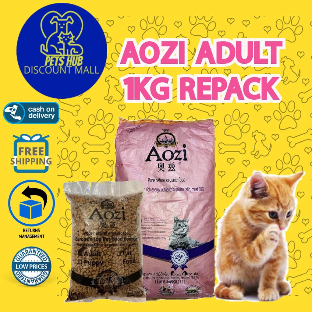 Aozi Cat Dry Food Per Kilo 1kg& Kitten Pure Natural Organic Cat Food