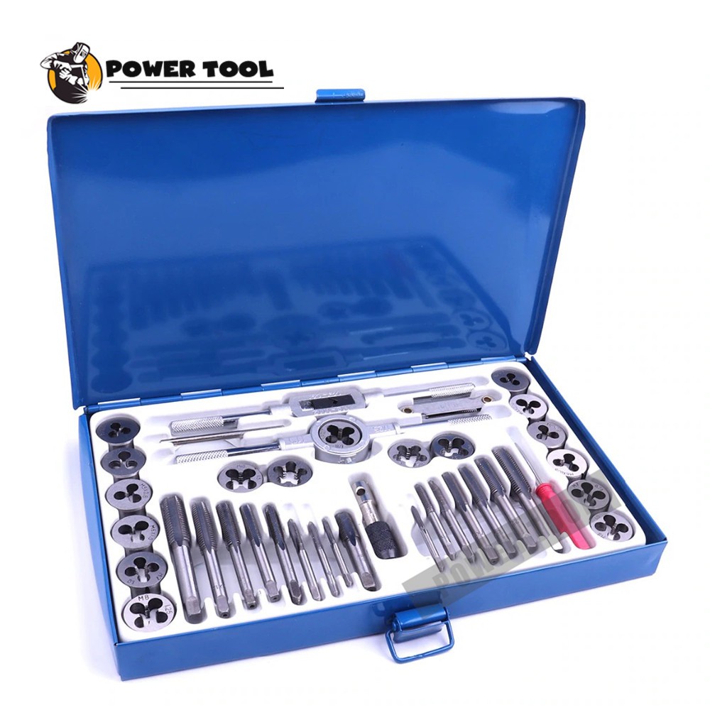 40piece Ratcheting Tap and Die Drive Tool Set SAE/Metric Shopee