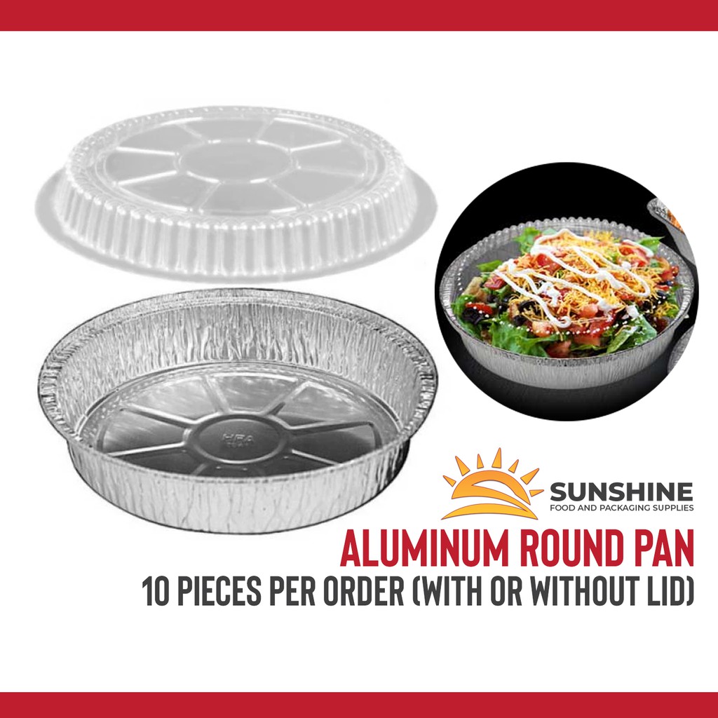 10pcs Round Cake Pie Pan #1 Aluminum Pan Tray inches with or