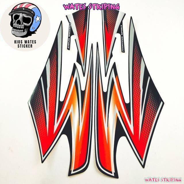 Striping Decal Polet Sticker Yamaha RX king 2003 RX KING 2003 orange RX ...