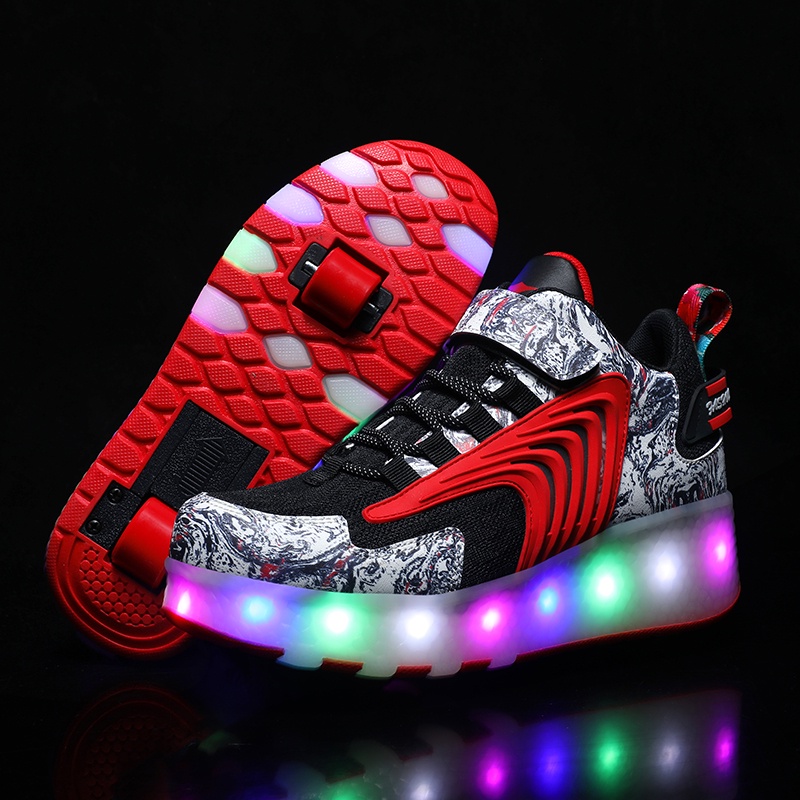 Ready Stock 2020 New LED Can charge Size 27-43 Kids Led Light Shoes ...
