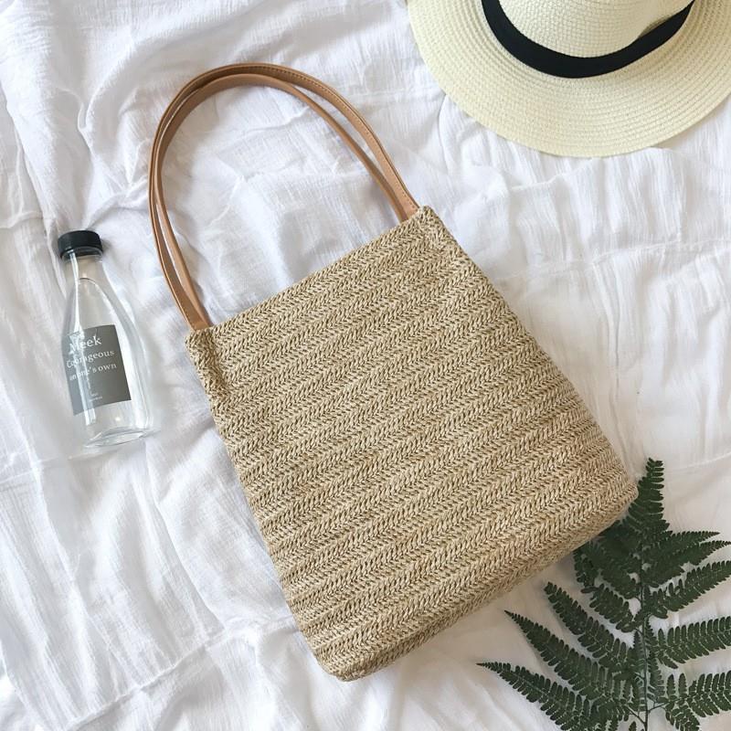 Beach cheap rattan bag