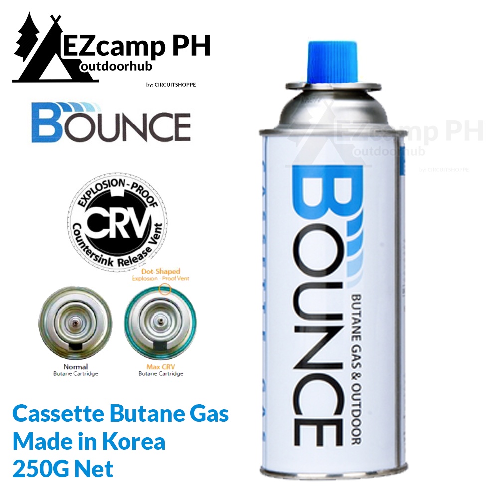 BOUNCE Butane Gas LG250 Cassette Portable Stove Fuel Nozzle Type CRV Cartridge Canister LG 250