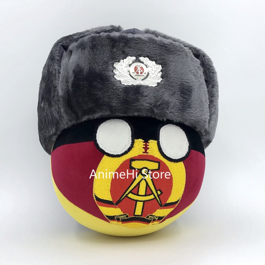 Countryball DDR Ball Doll and NVA Army winter hat Cosplay Polandball ...