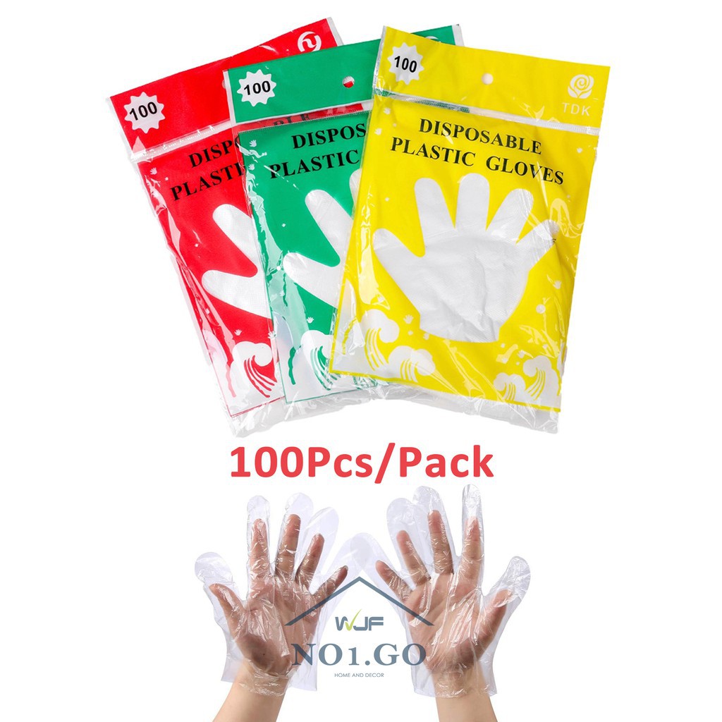 100Pcs/Pack High Quality Disposable Plastic Gloves Shopee Philippines