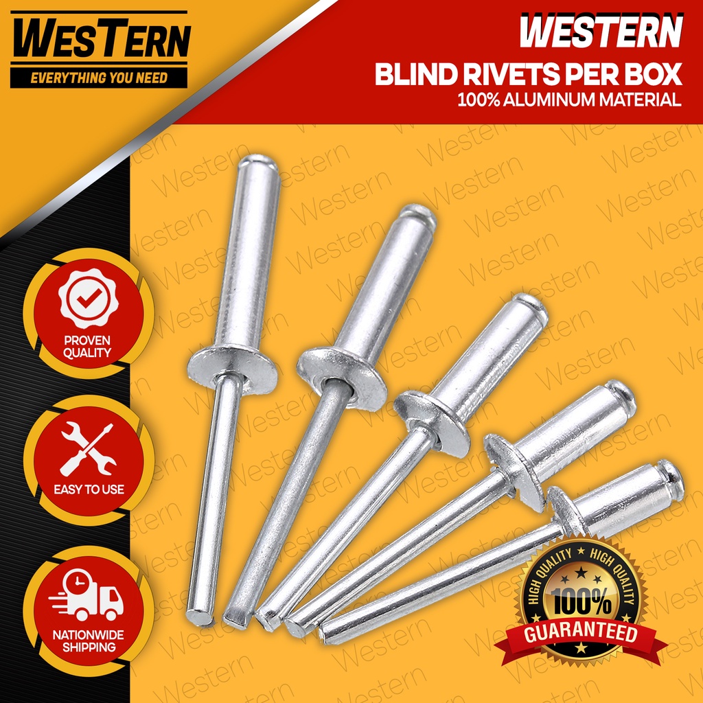 Blind Rivets ALL SIZES 1/8”, 3/16”, 5/32” (Aluminum Material) | Shopee ...