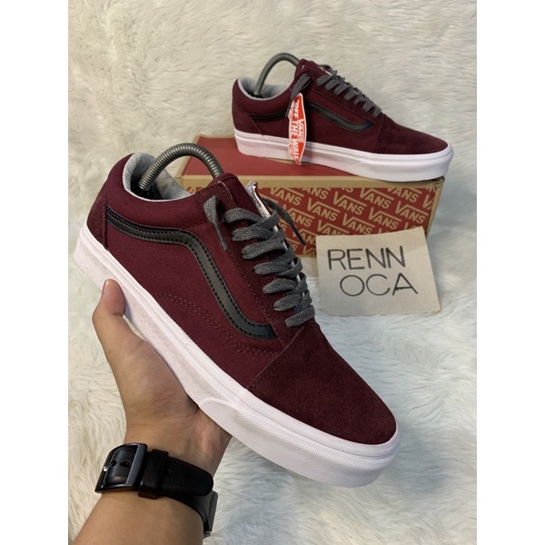 Vans jersey lace old skool port royale & black on sale shoes