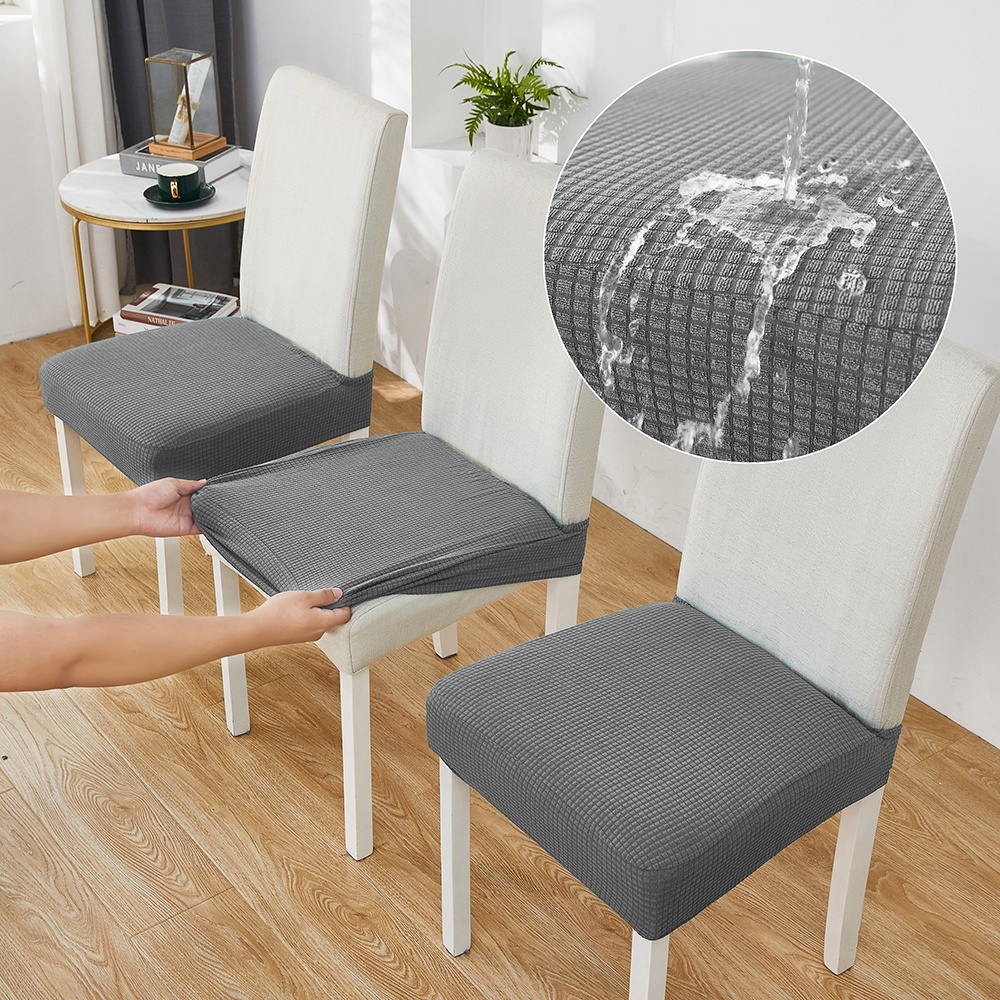 Waterproof Jacquard Universal Dining Chair Seat Cover Elastic