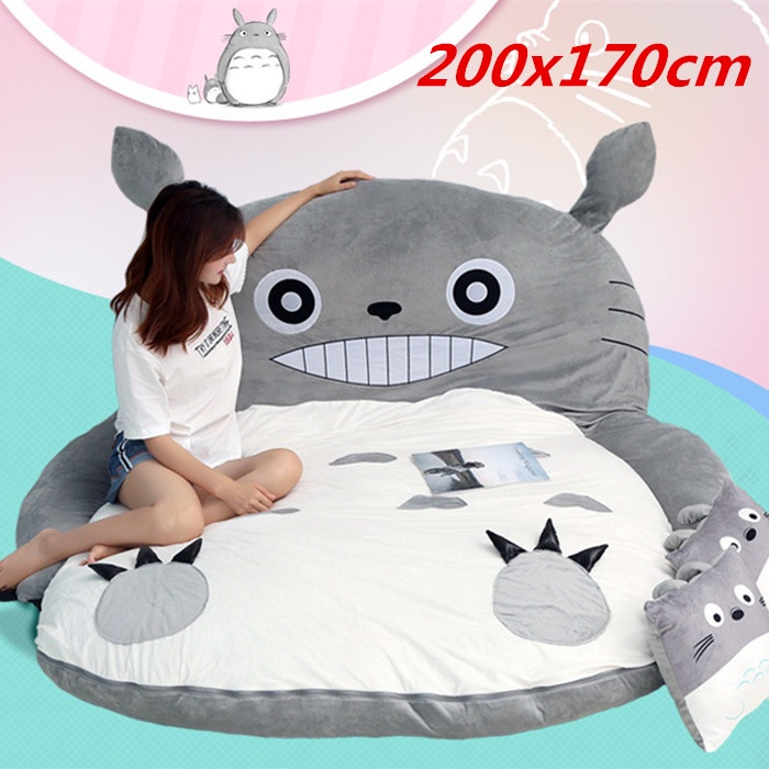 Lazy Bean Bag Sofa Chair Bed Single Double Cute Cartoon Totoro Tatami Beanbag Chair Bedroom Bed Sofa Shopee Philippines
