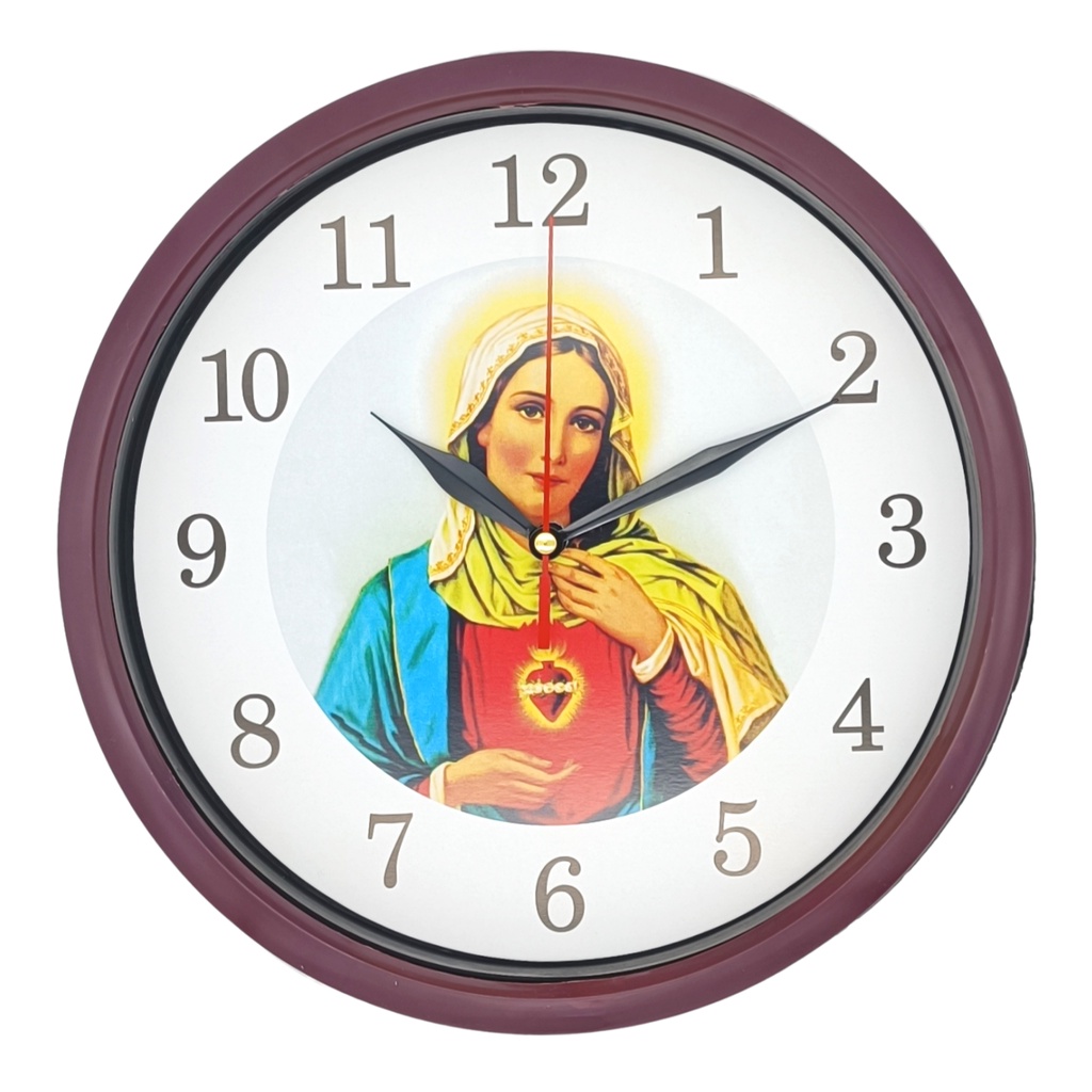 2A Wall Clock Religious Catholic Design Big Numbers Jesus Mary (AP4034N ...