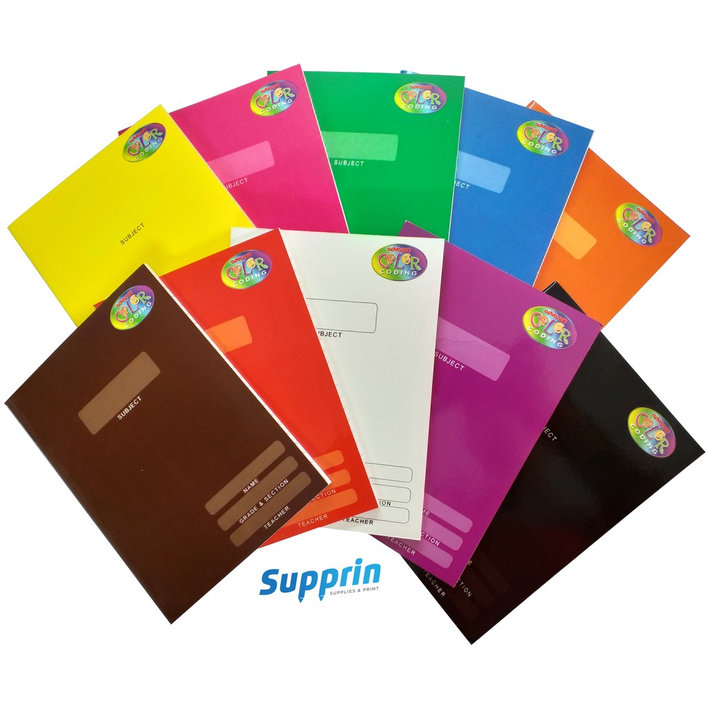 Composition Notebook, 80 Lvs Advance Paper Color Coding, 10 pcs (1