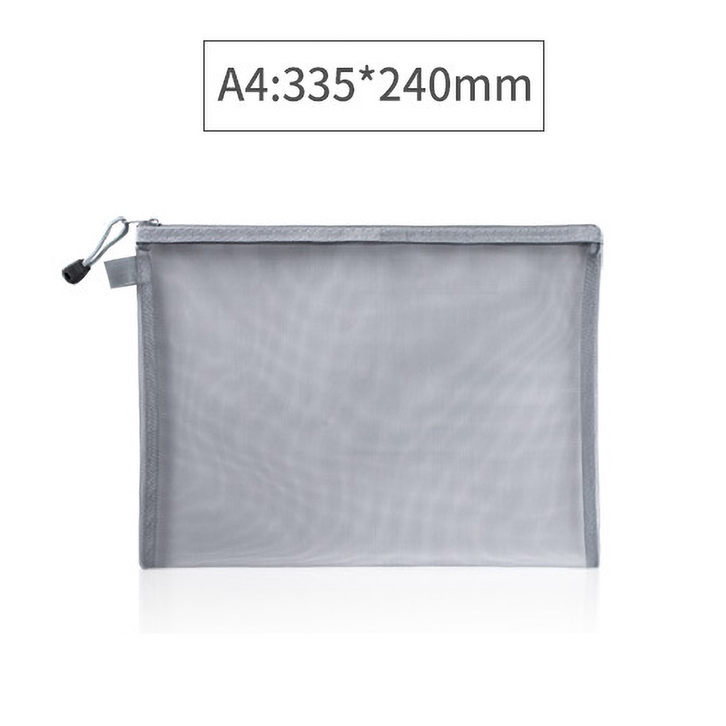 A4/A5/A6 Transparent File Bag Nylon Mesh Zipper File Bag Pencil Bag ...