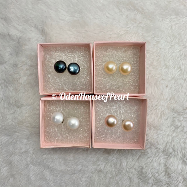 Palawan Freshwater Pearl Earrings Ordinary setting Shopee Philippines