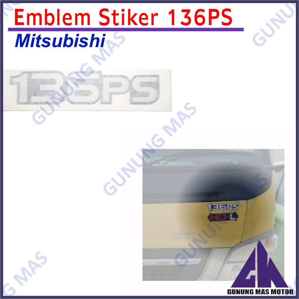 Emblem Sticker 136PS Mitsubishi Canter Logo Writing FE 84 HDL 2018 ...