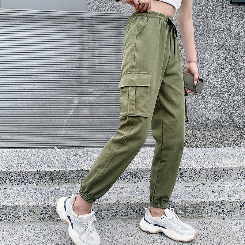 S 2XL Women Cargo Pants High Waist Loose Streetwear Pants Baggy Tactical Trouser Plus size Joggers Pants Shopee Philippines