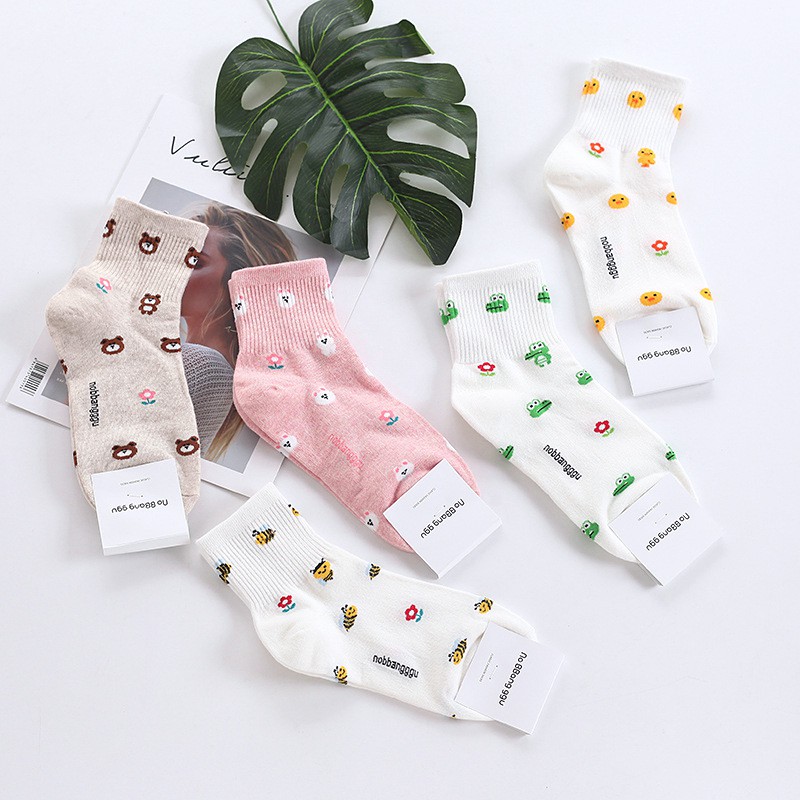 Combo 5 pairs of women's socks (any color) | Shopee Philippines