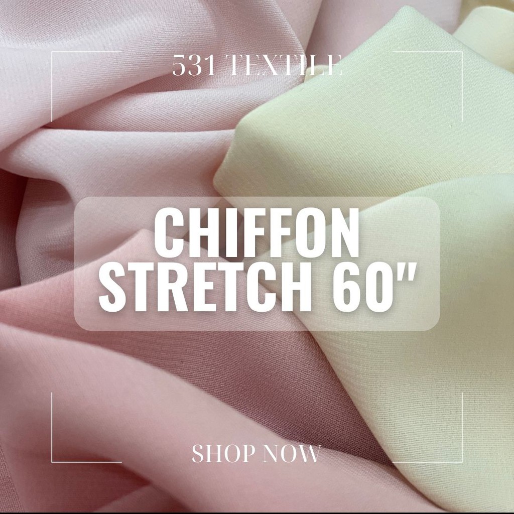 CHIFFON STRETCH HIGH QUALITY POLY SPANDEX FABRIC TELA 60 FOR DRESS GOWN TOPS Shopee Philippines