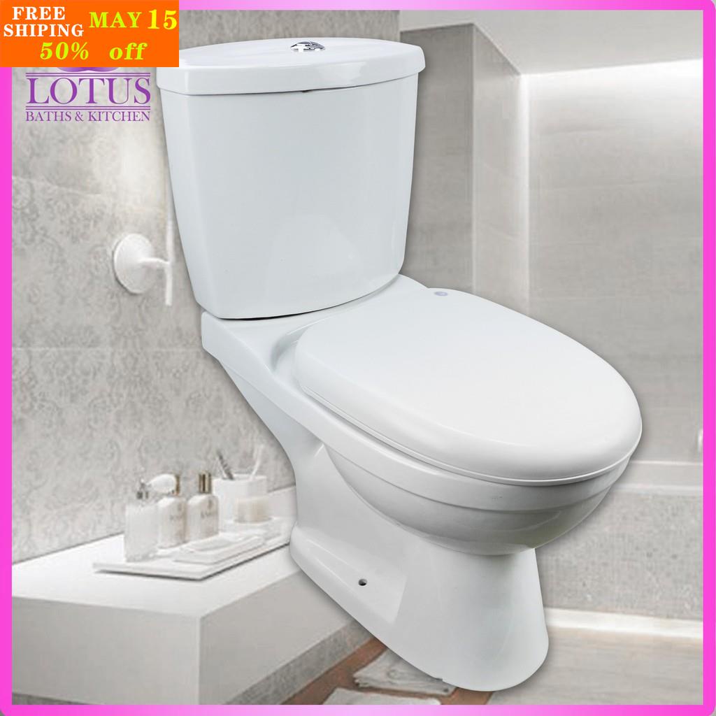 Lotus 2001 Ceramic Water Saving Water Closet Toilet Bowl with Flush Set