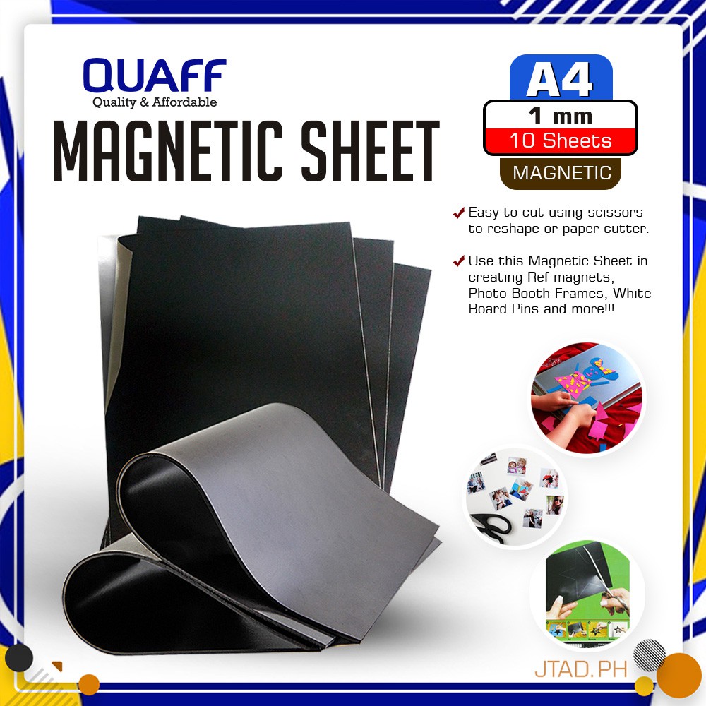QUAFF 10 Sheets Sheet A4 Size 4r Plain And With Adhesive For