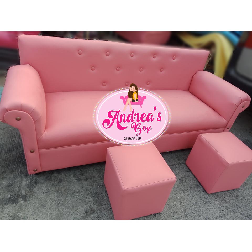 Baby pink hot sale sofa