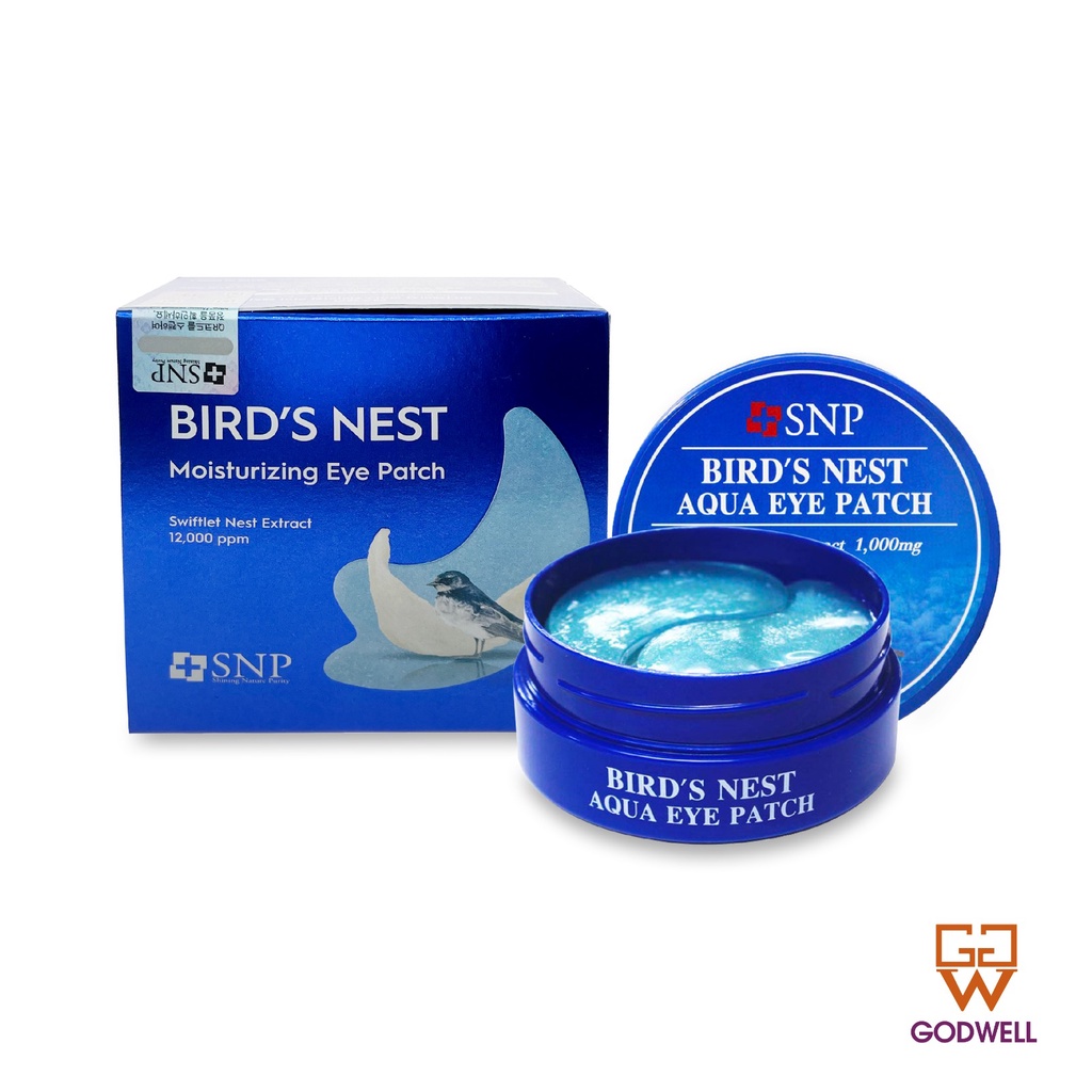 SNP Black Pearl Renew Eye Patch / Bird's Nest Aqua Eye Patch 60pcs