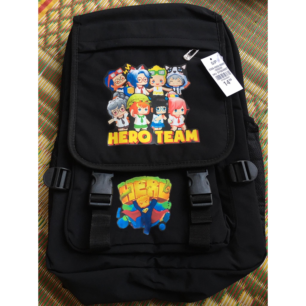 Real photo of HERO TEAM backpack, class 1 premium backpack printed on ...