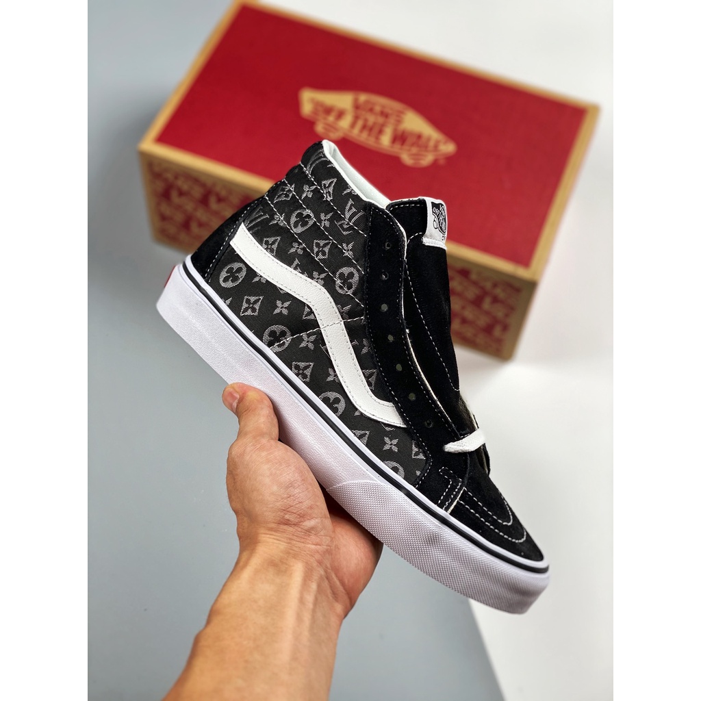 100 Original Vans SK8 Hi High Cut Sneakers Shoes For Men And